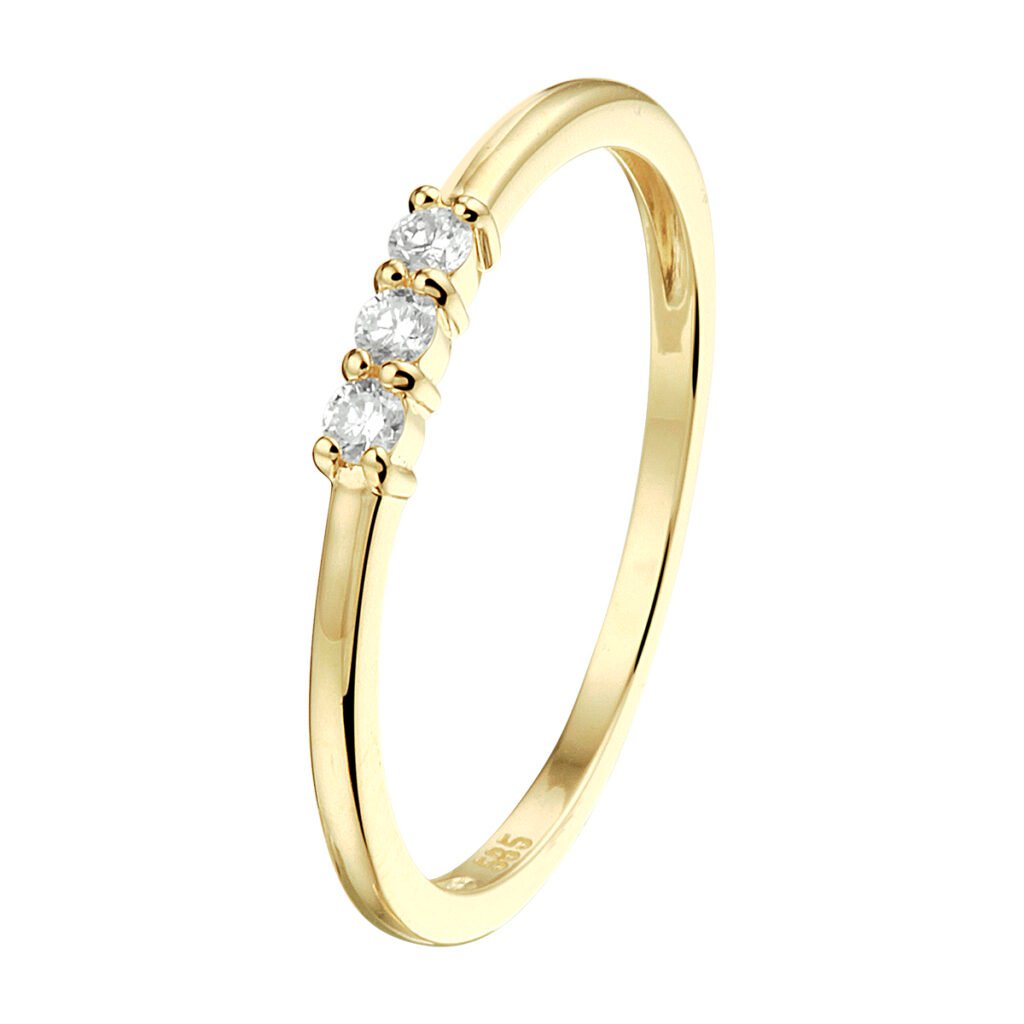 ring diamant 0.09ct h si