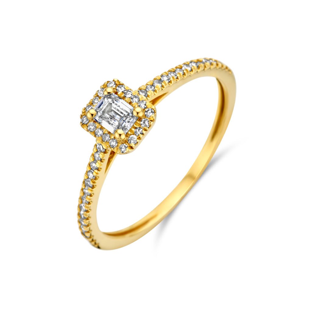 ring diamant 0.33ct h si halo