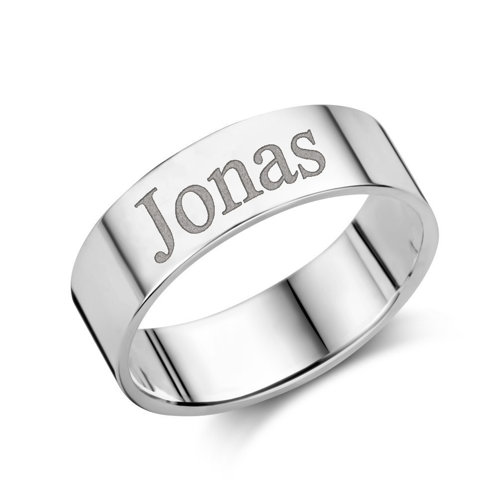 Names4ever 6mm Stalen Naamring voor Dames