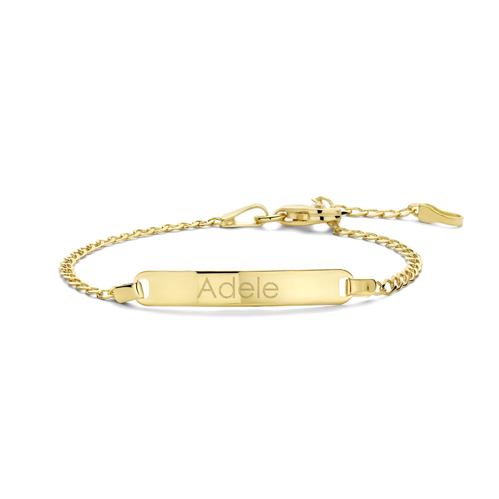 Gouden Baby armband met naamgravure gourmet - Names4ever