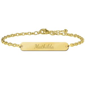 Mathilda Bar Armband van Goud met Naam > Names4ever