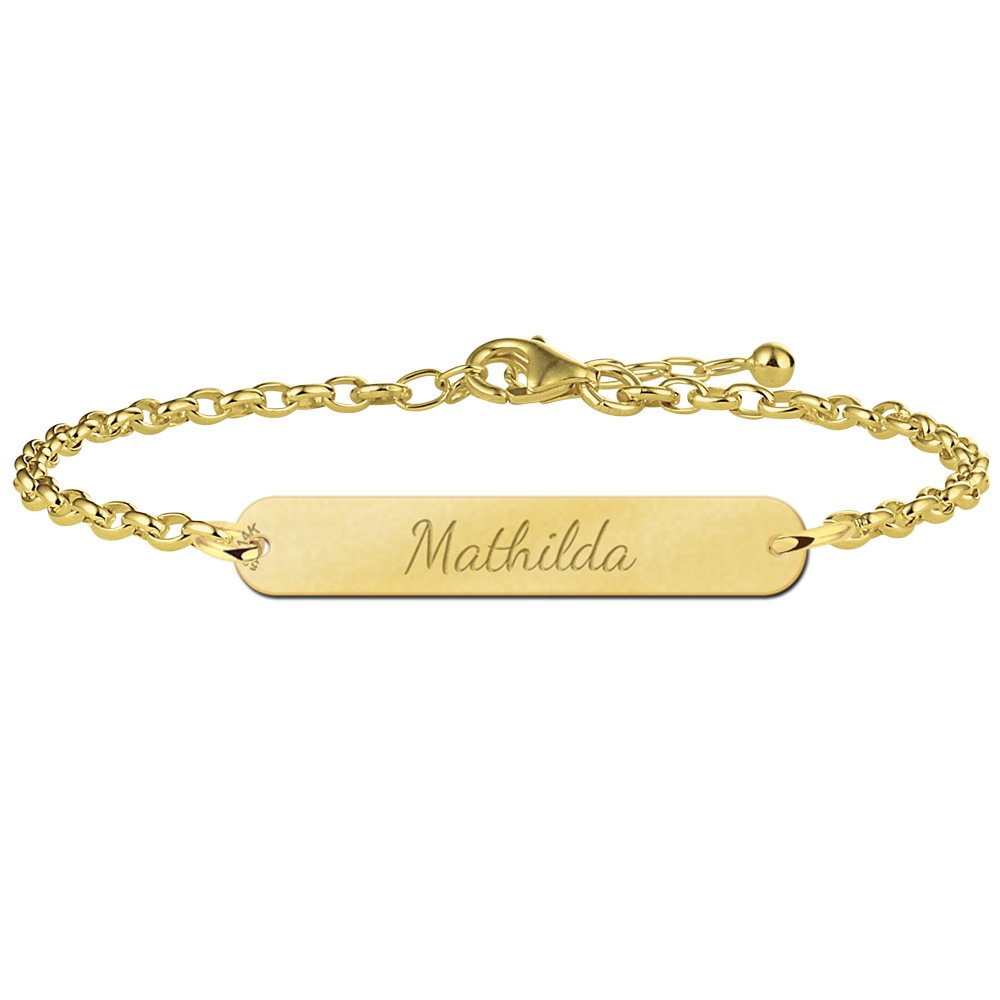 Mathilda Bar Armband van Goud met Naam > Names4ever