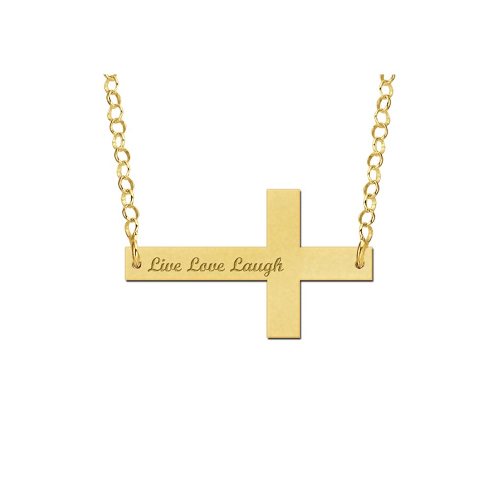 Kruis Naamketting van Goud Names4ever GNKB008