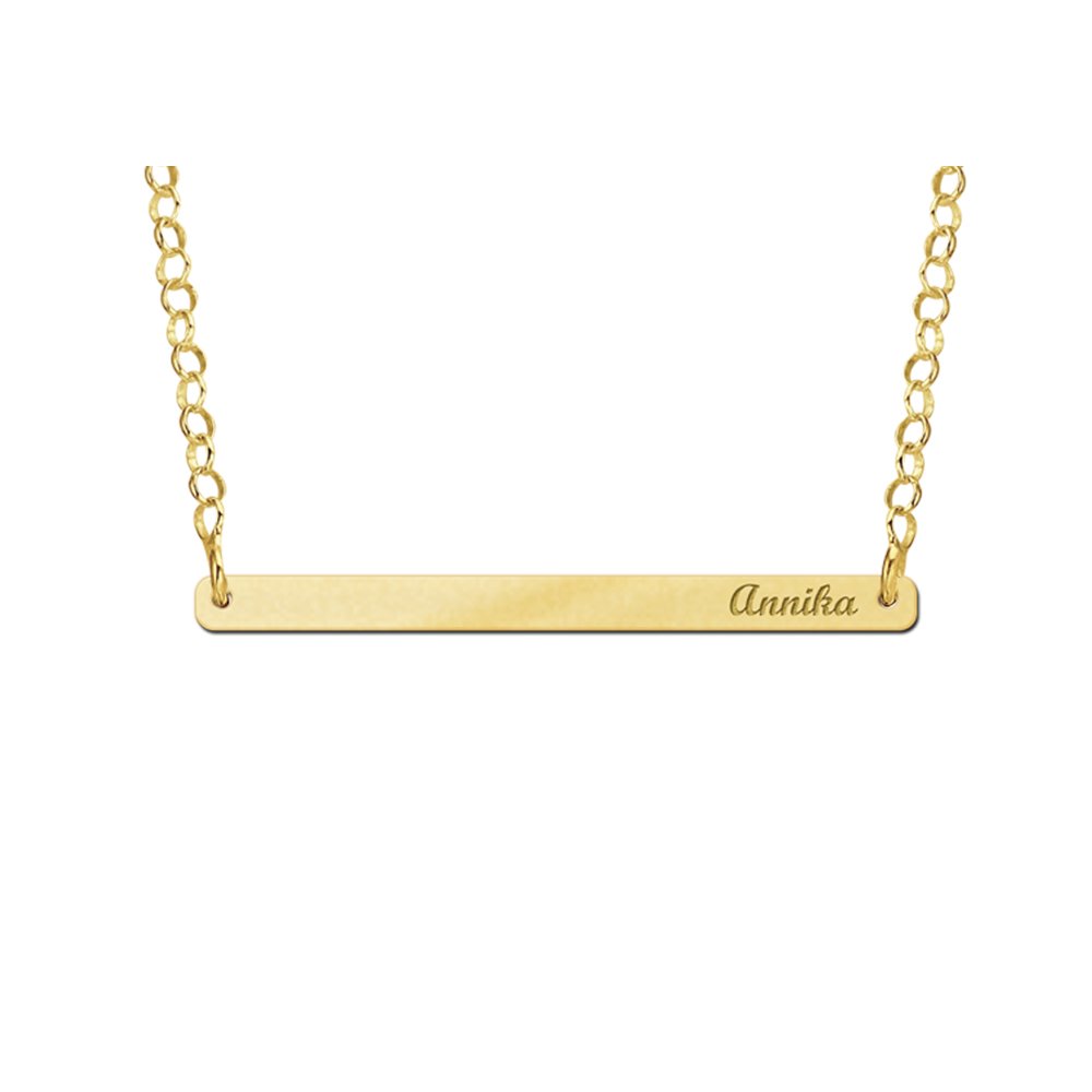 Bar Naamketting Goud Small Names4ever GNKB003