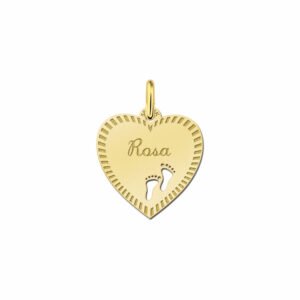 Gouden hart met rand - Names4ever