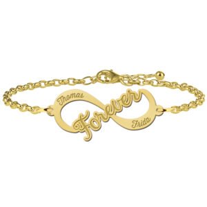 Forever Armband van Goud met Infinity Naamhanger > Names4ever