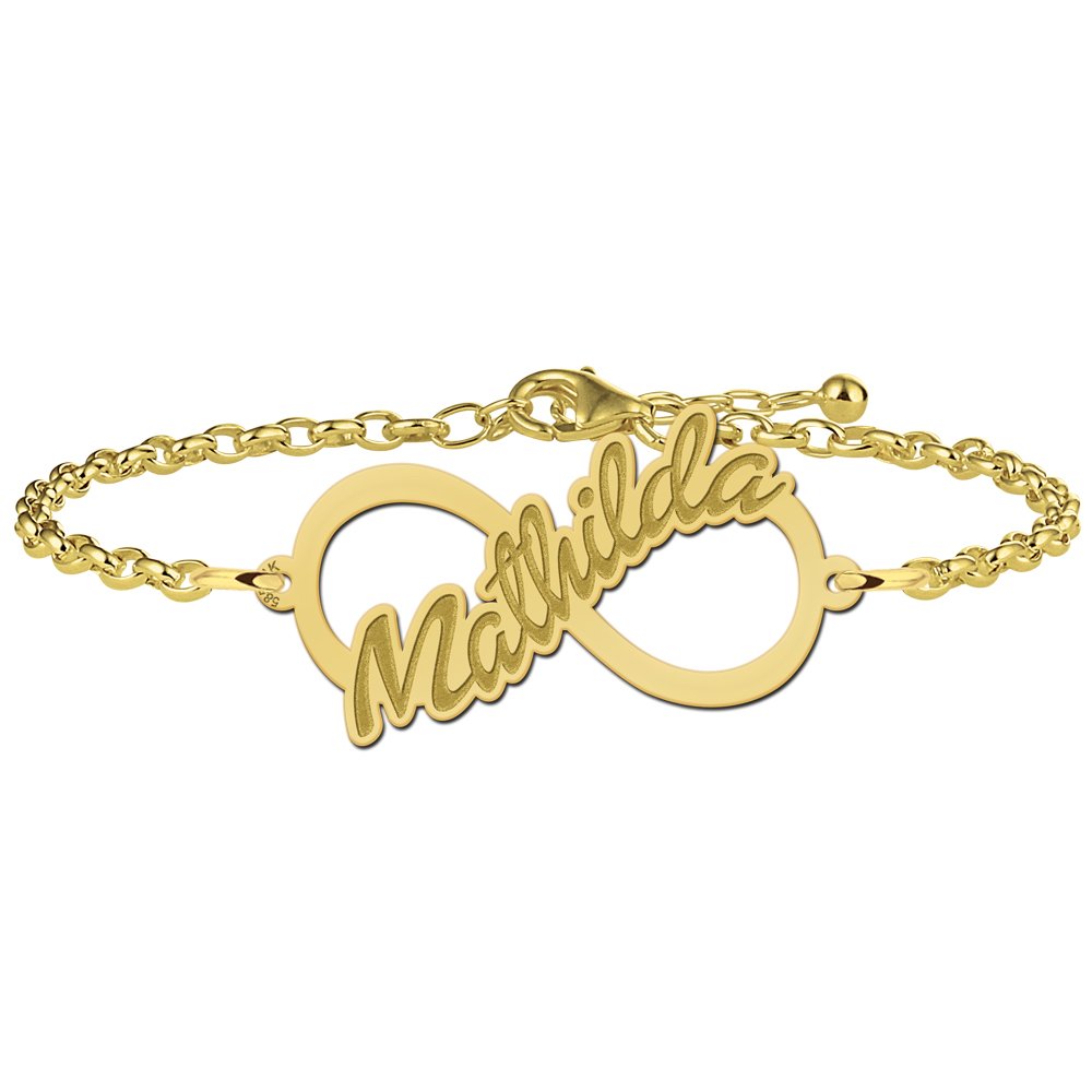 Mathilda Armband van Goud met Infinity Hanger > Names4ever