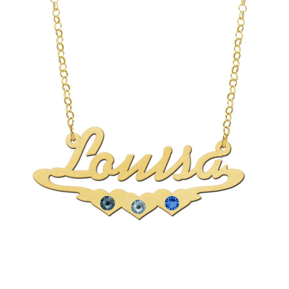 Gouden naamketting model Louisa - Names4ever