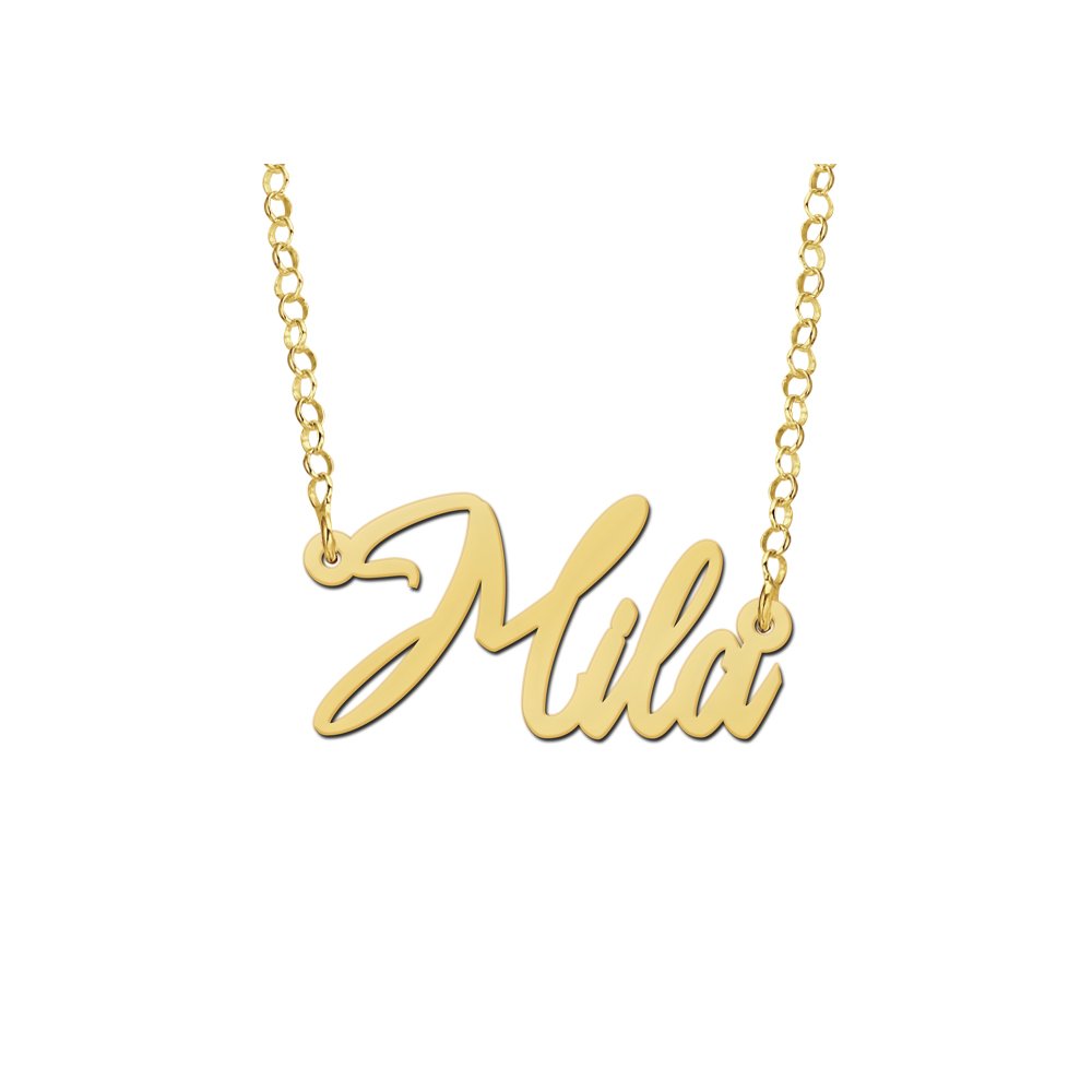 Gouden naamketting model Mila - Names4ever