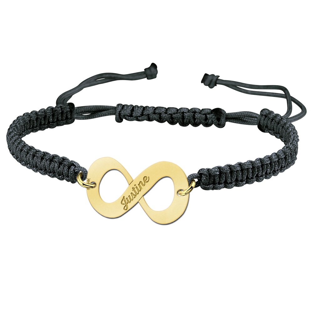 Kerstcadeau | Gouden Infinity Shamballa Armband GNA06