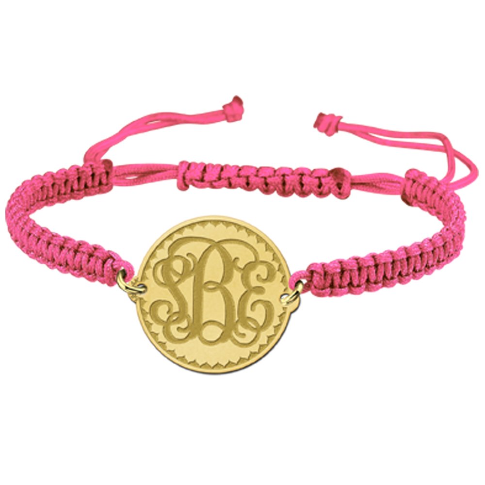 Gouden Solide Monogram Armband GNA09 > Names4ever