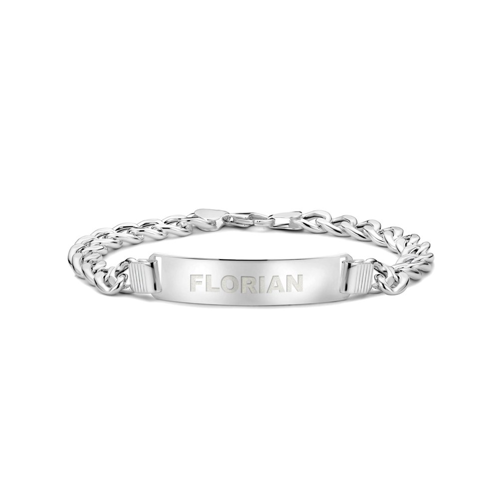 Herenarmband Zilver Gravure Gourmet | Names4ever