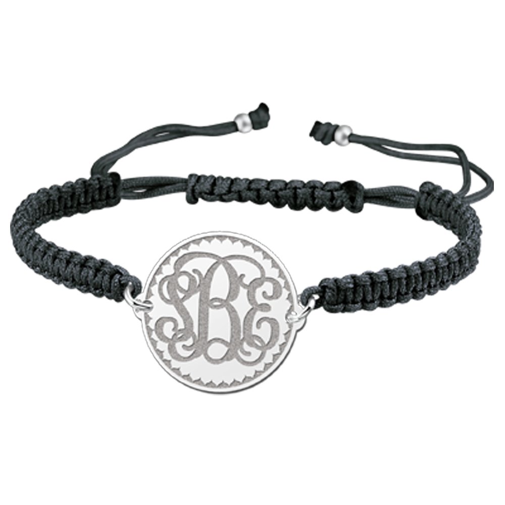 Zilveren Solide Monogram Armband ZNA09 > Names4ever