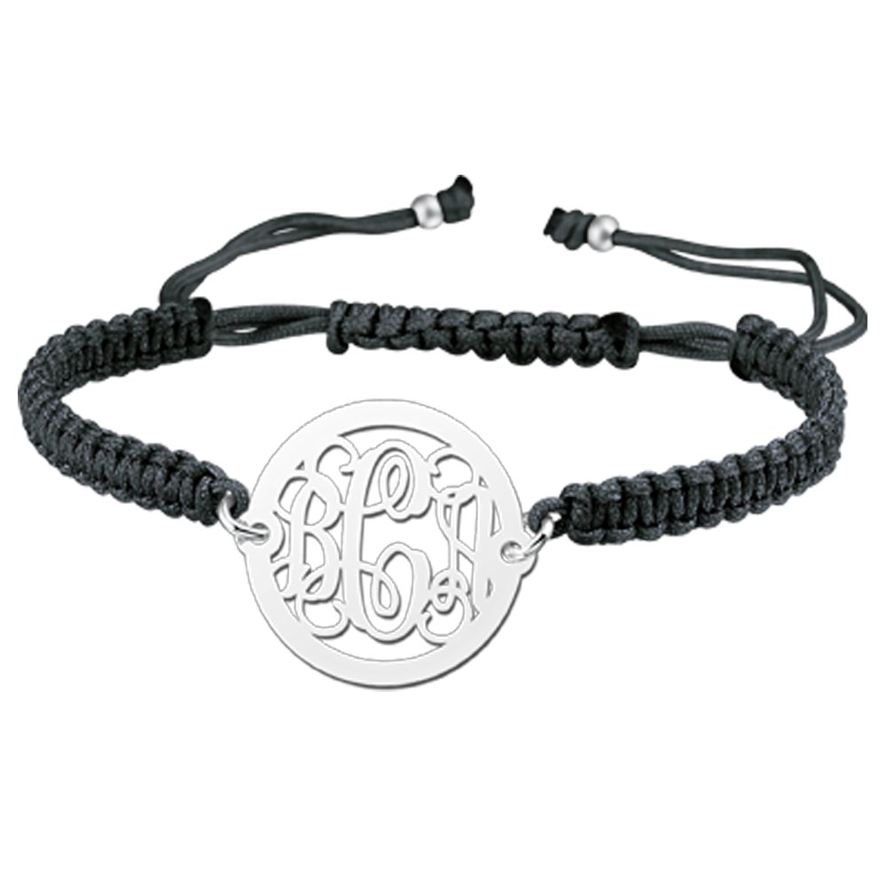 Zilveren Uitgespaard Monogram Armband ZNA07 > Names4ever