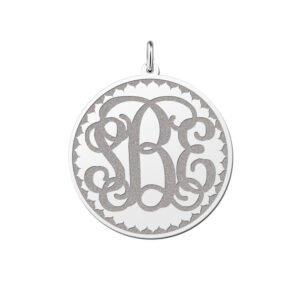 Names4ever Monogram Gravure Hanger van Zilver ZMH004