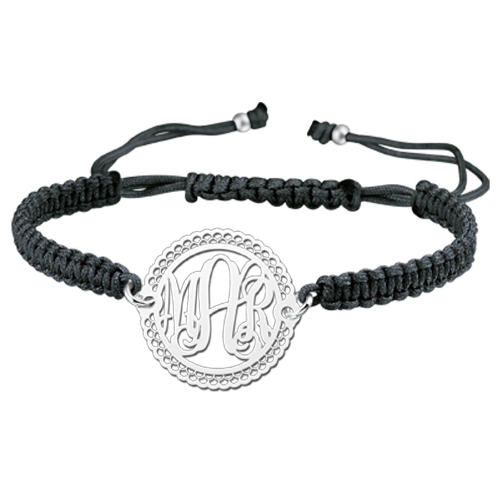 Zilveren Decoratieve Monogram Armband ZNA10 > Names4ever