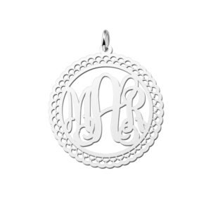 Names4ever Monogram met Sierrand Hanger van Zilver ZMH007