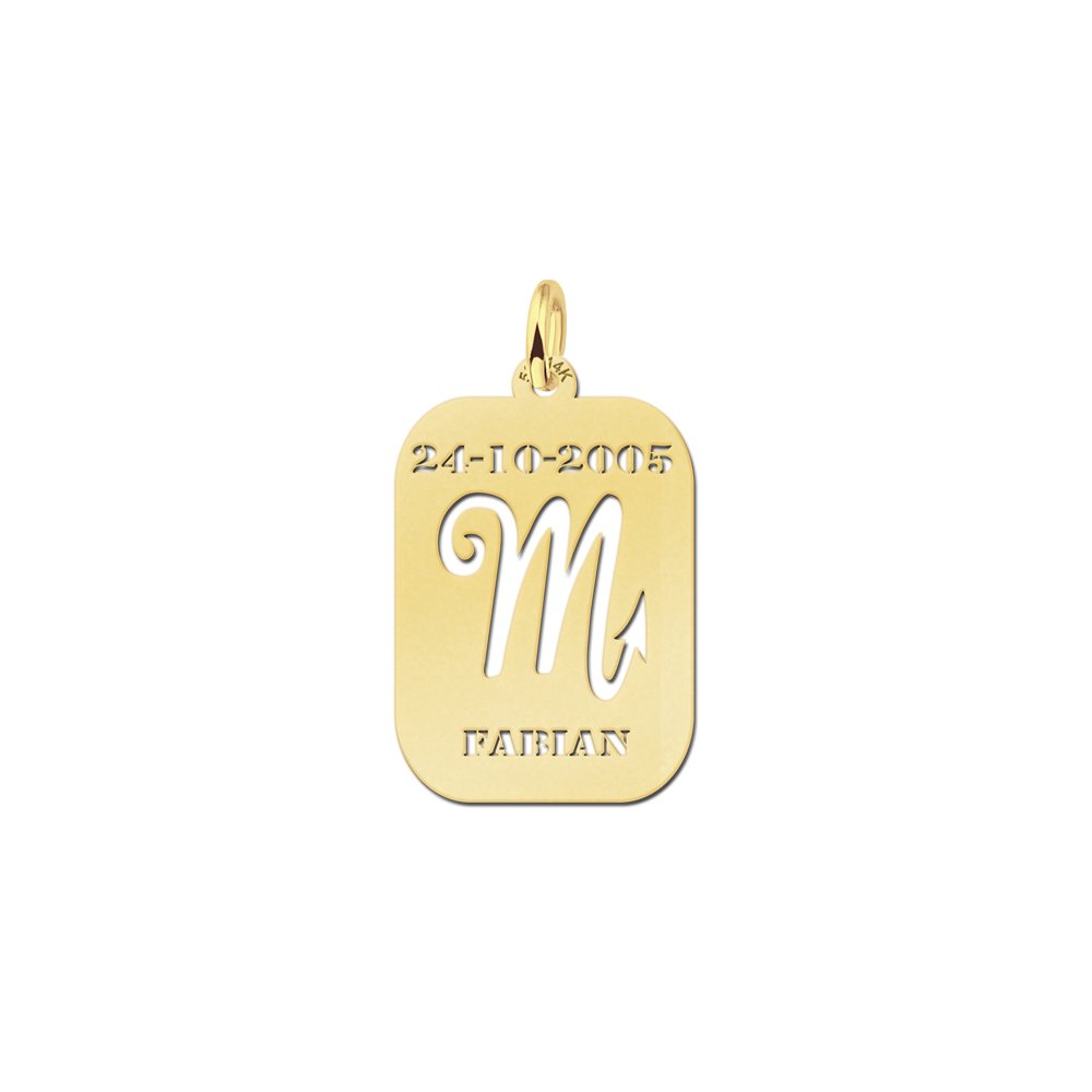 Names4ever Astrologie Schorpioen Goud Hanger GHS008