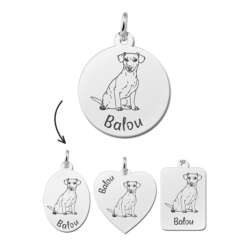 Gepersonaliseerde Honden Naamketting Jack Russel Terrier