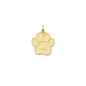 Gouden Dierenpoot Hanger