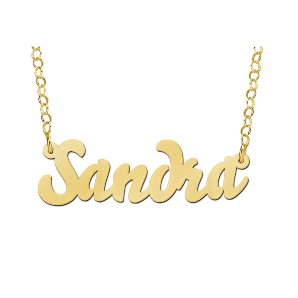 Names4ever Vergulde Sandra Naamketting