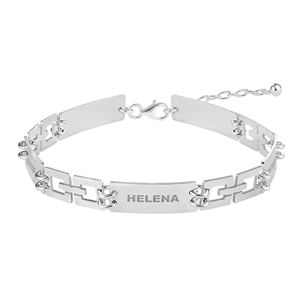 Names4ever Dames Armband met Graveerplaatjes ZNA57