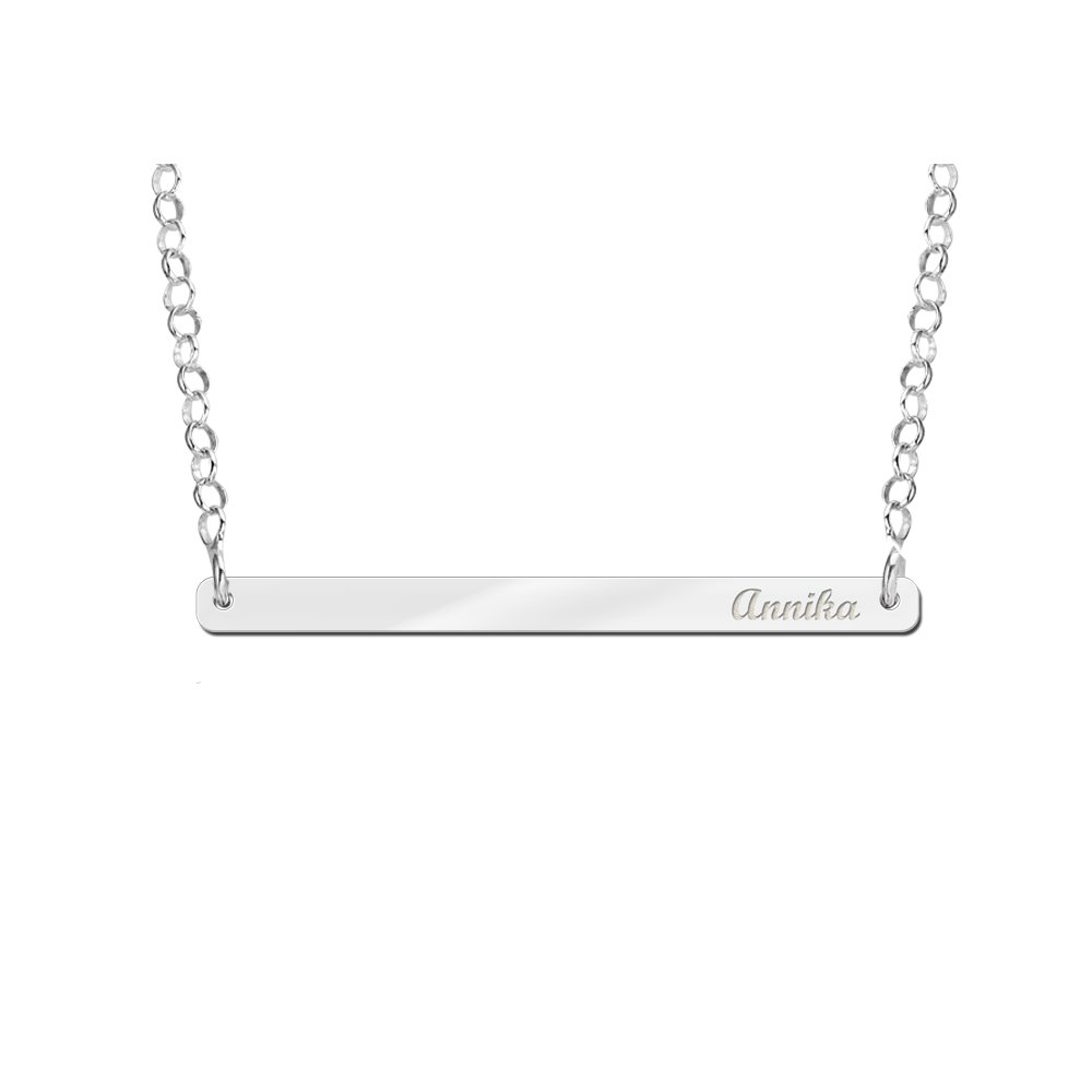 Bar Naamketting Zilver Small Names4ever ZNKB003