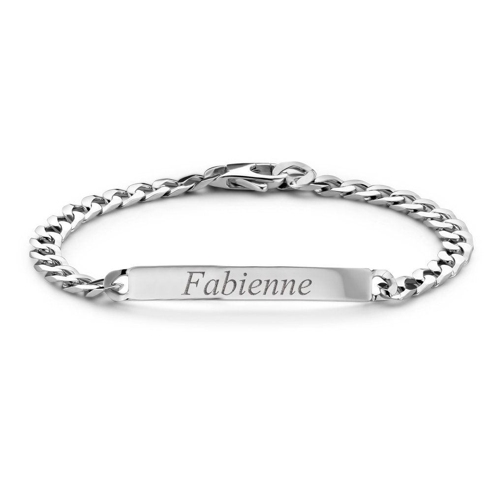 Zilveren Gourmet Armband met Naam | Names4ever