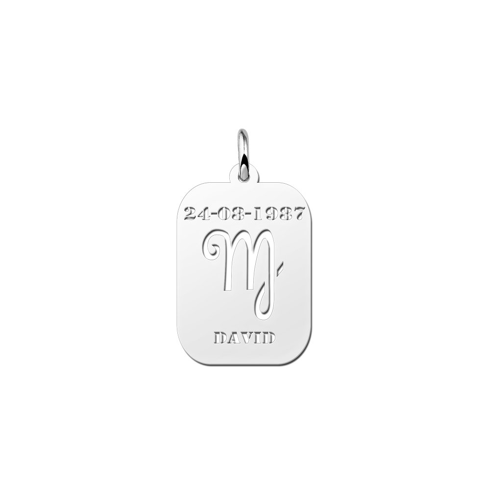 Names4ever Astrologie Maagd Zilver Hanger ZHS006