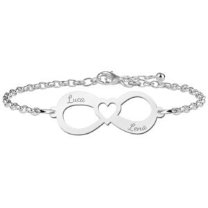 Luca Lena Armband van Zilver met Infinity Naamhanger > Names4ever