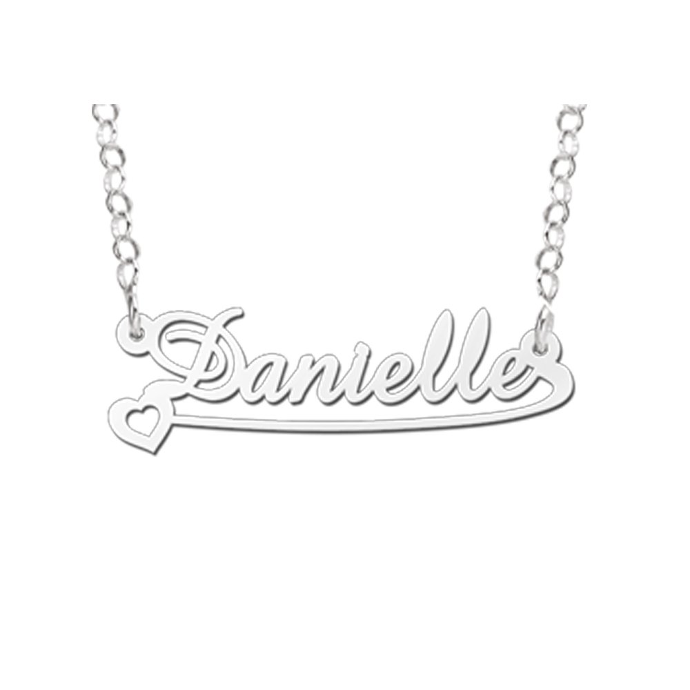 Names4ever Danielle Stijl Kinder Naamketting van Zilver ZNK35