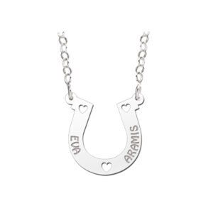 Names4ever Zilveren Hoefijzer Naamketting ZNK55