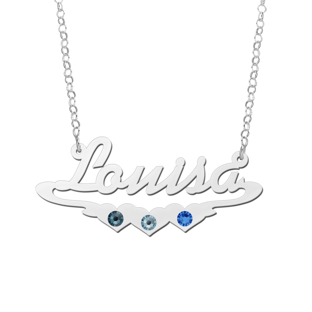 Zilveren naamketting model Louisa - Names4ever