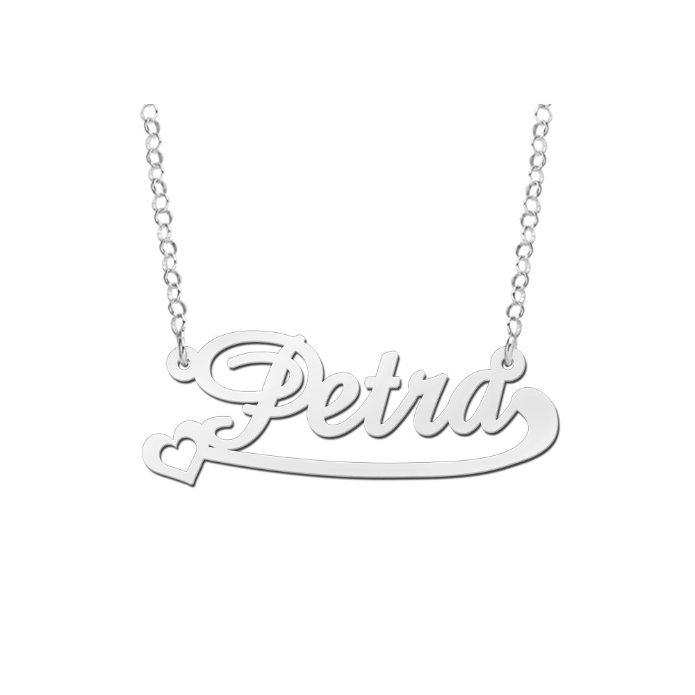 Names4ever Petra Stijl Zilveren Naamketting