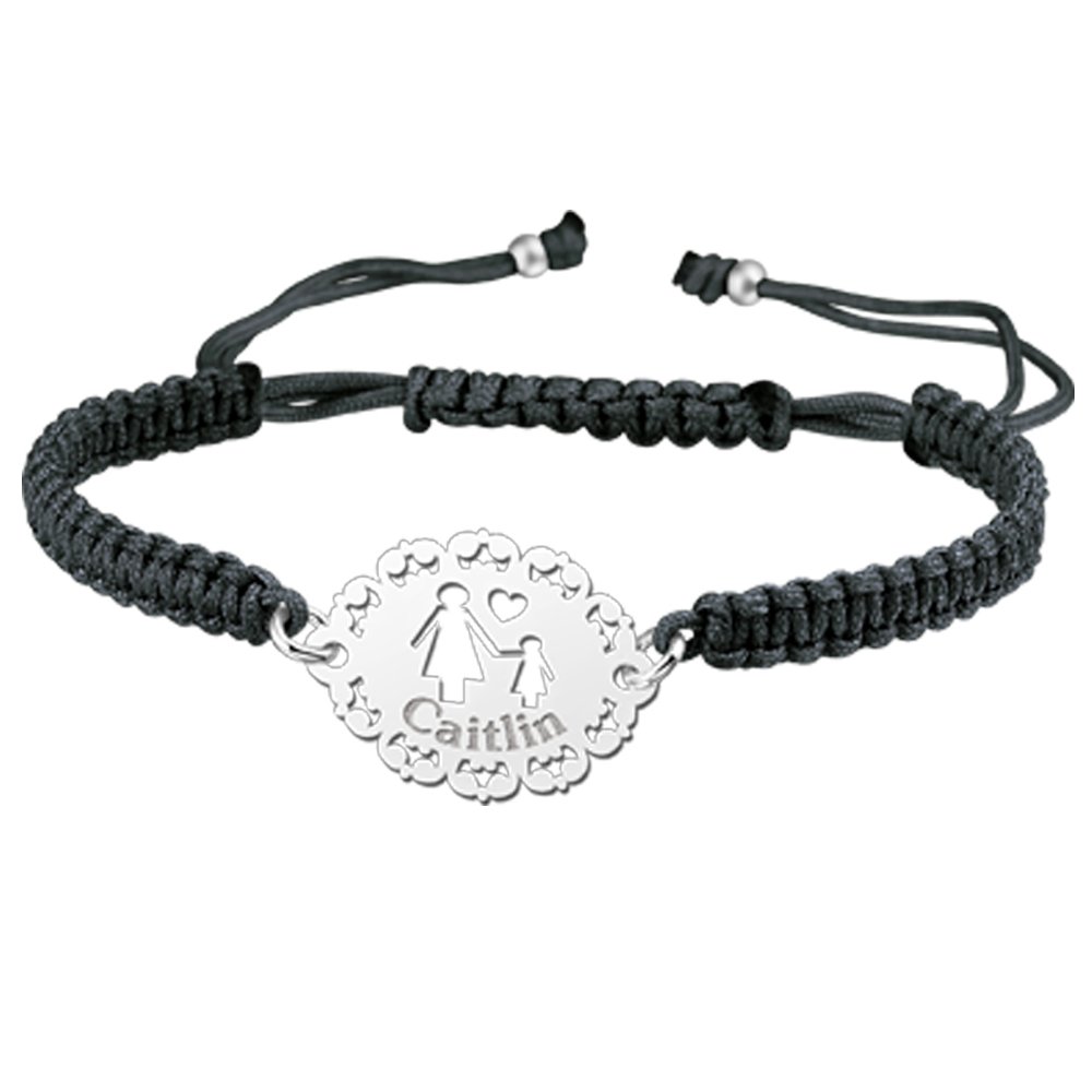 Zilveren Moeder-Dochter Shamballa Armband | Names4ever