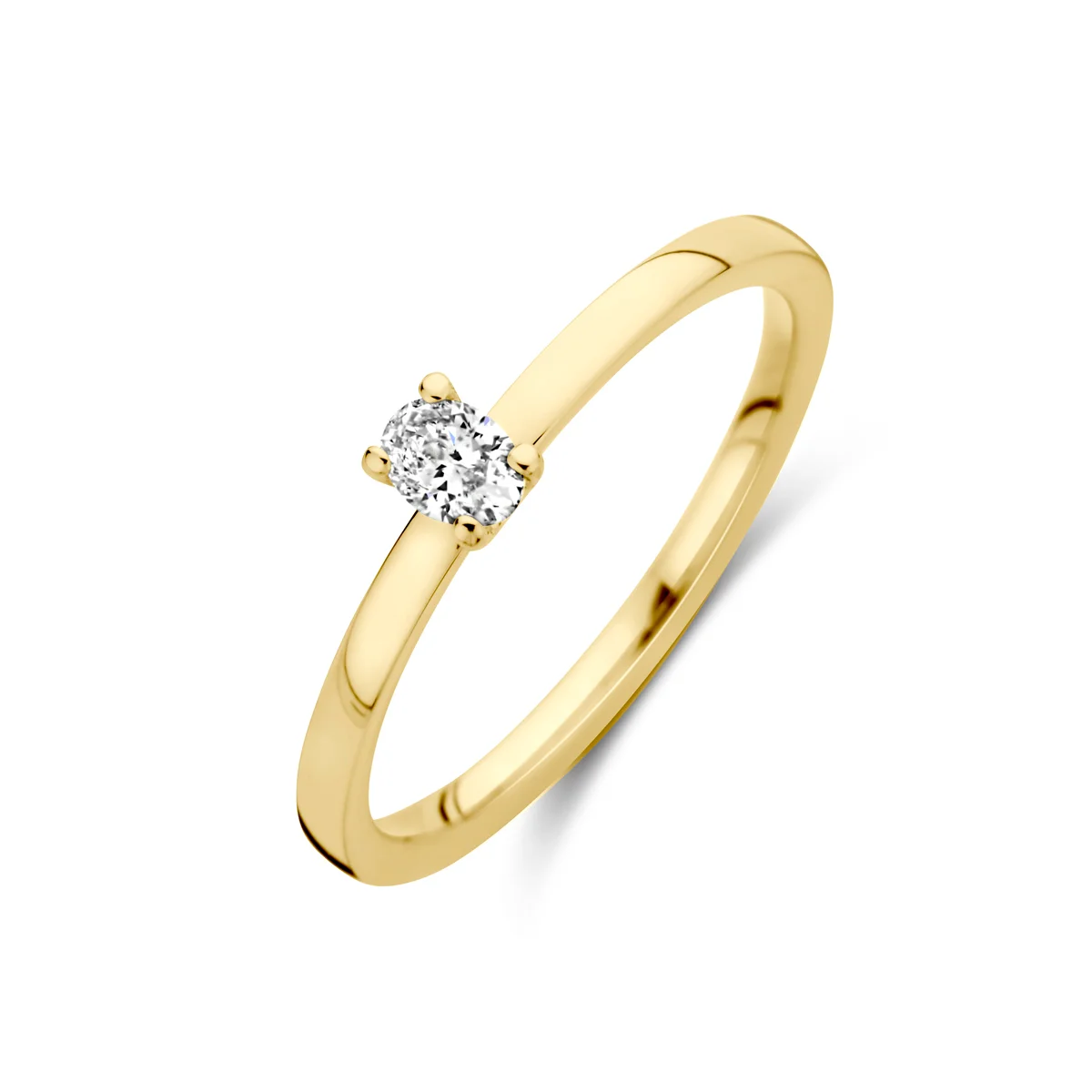 Gouden ring met diamant